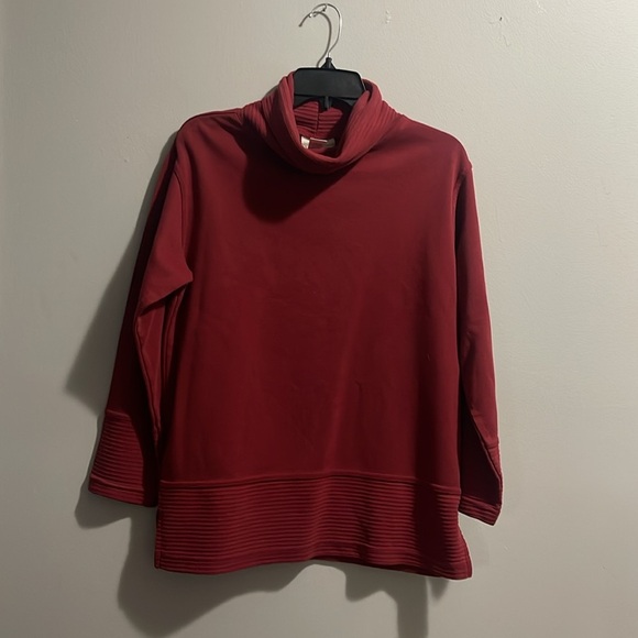 Coldwater Creek Cowl Neck Sweater Rustic Red Color - Picture 2 of 7